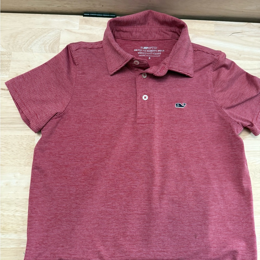 Vineyard Vines Kids Red Polo Shirt